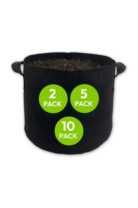 2,5 & 10 Pack Taller Nonwoven Grow Bags for Tomatoes & Other Deep Rooting Plants
