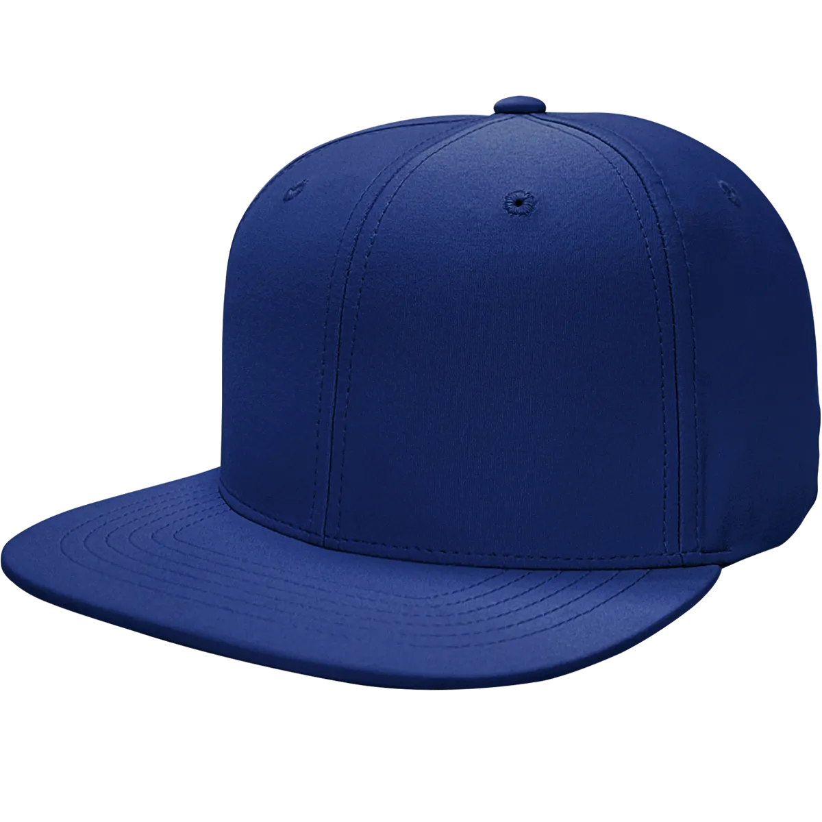 6 Panel Structured Performance Cap with Flat Bill- PR20