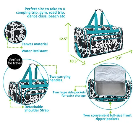 Black Cow Turquoise NGIL Canvas 23 Duffle Bag