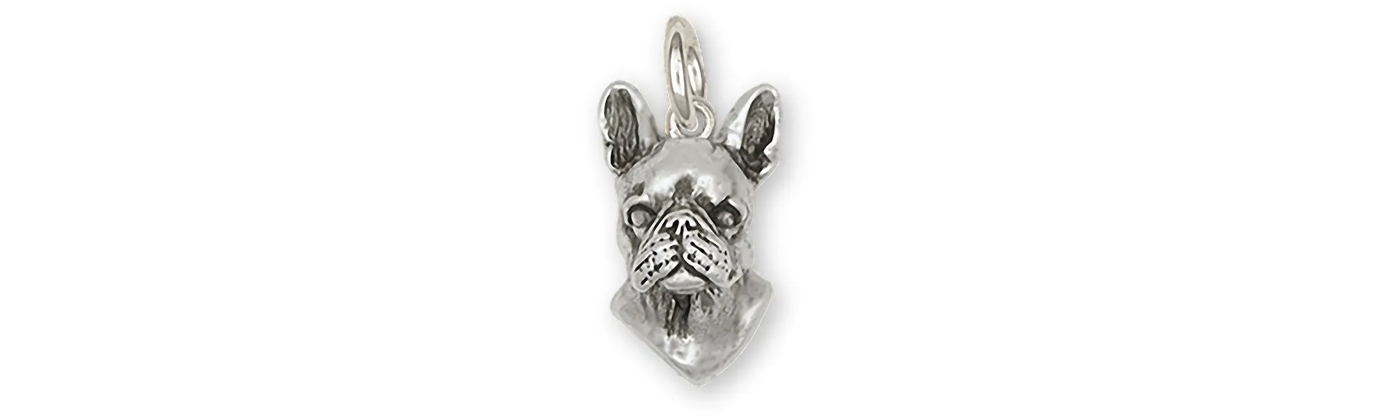Boston Terrier Jewelry Sterling Silver Handmade Boston Terrier Charm  BT52X-C