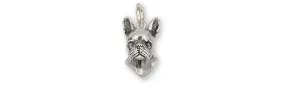 Boston Terrier Jewelry Sterling Silver Handmade Boston Terrier Charm  BT52X-C