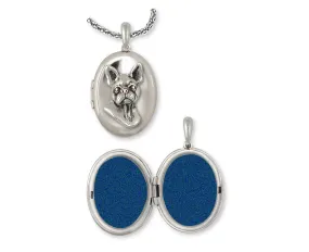 Boston Terrier Photo Locket Jewelry Sterling Silver Handmade Dog Photo Locket BT16-V