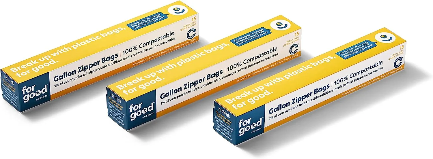 Good Gallon Zipper Bags, 15 Ct, Pack of 6