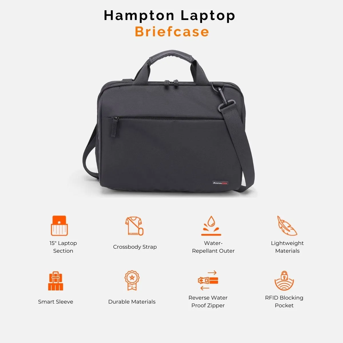 Hampton Slim Laptop Briefcase