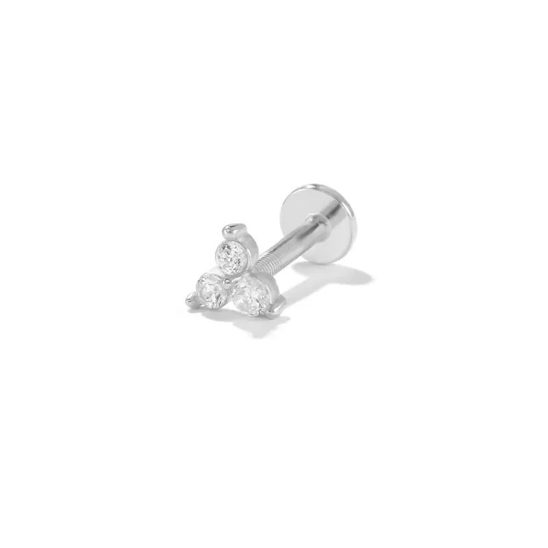 Mini Triangle Labret Piercing (16G)