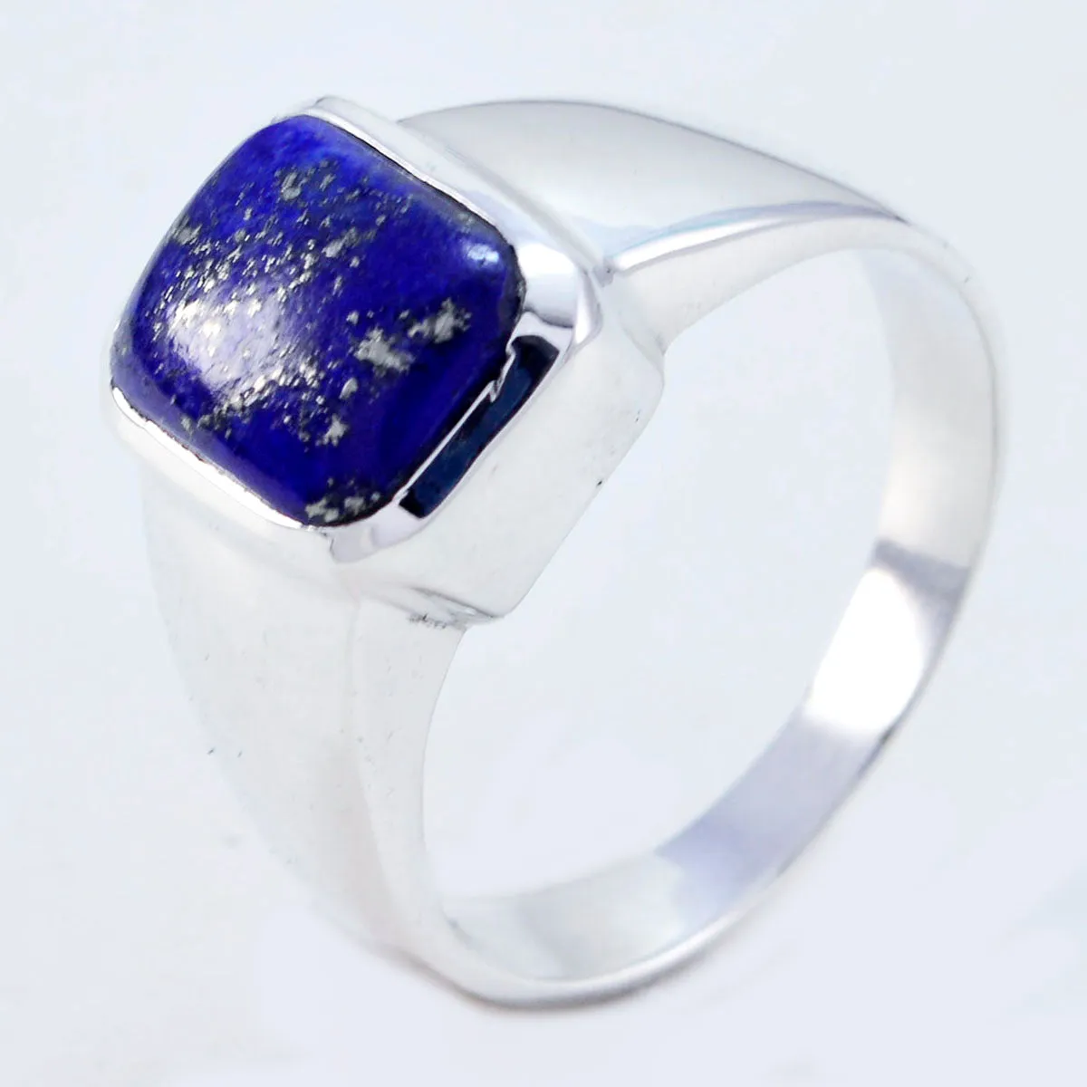Pretty Gemstone Lapis Lazuli 925 Sterling Silver Ring Small Jewelry Boxes