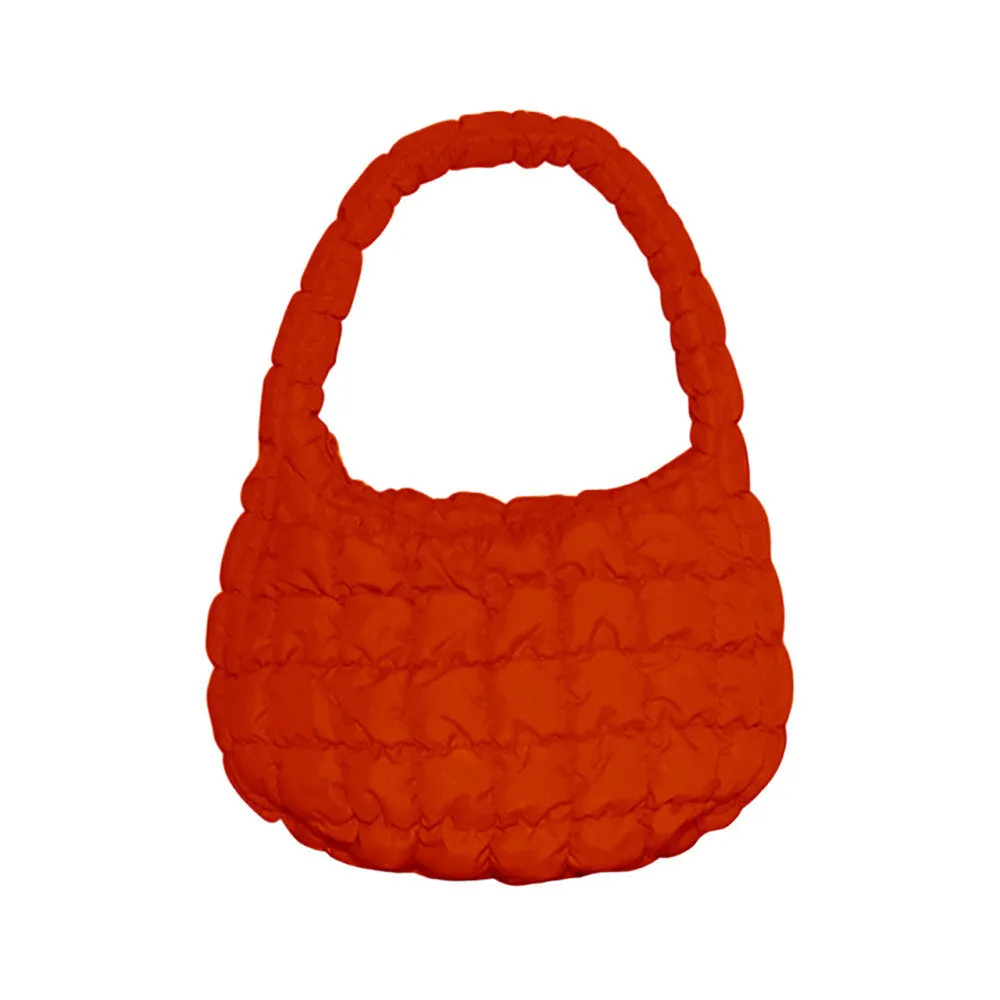 Quilted Puffer Tote Shoulder Bag