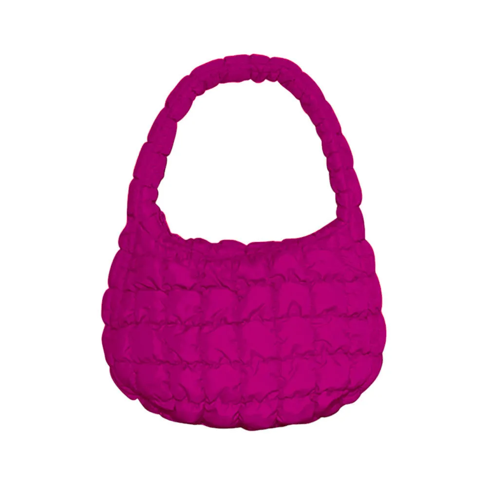 Quilted Puffer Tote Shoulder Bag