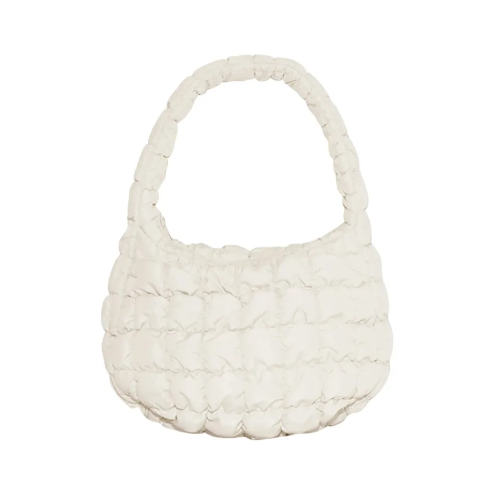 Quilted Puffer Tote Shoulder Bag