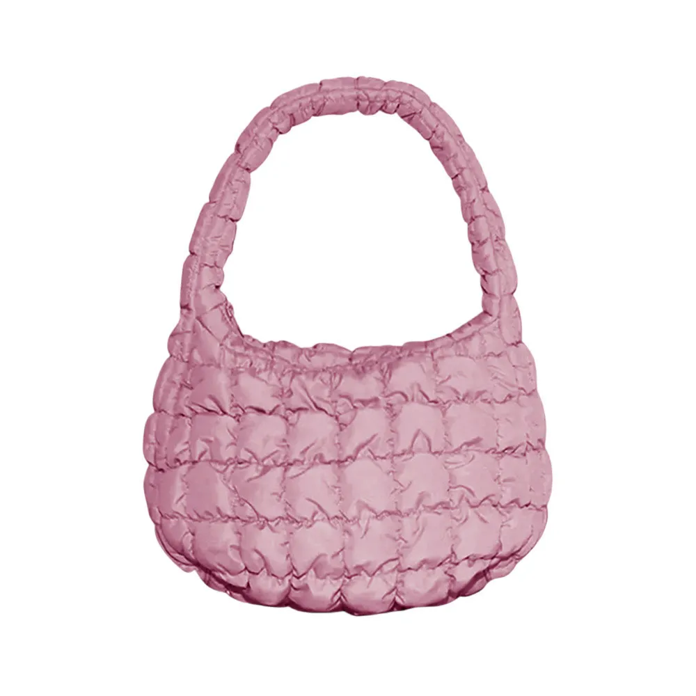 Quilted Puffer Tote Shoulder Bag