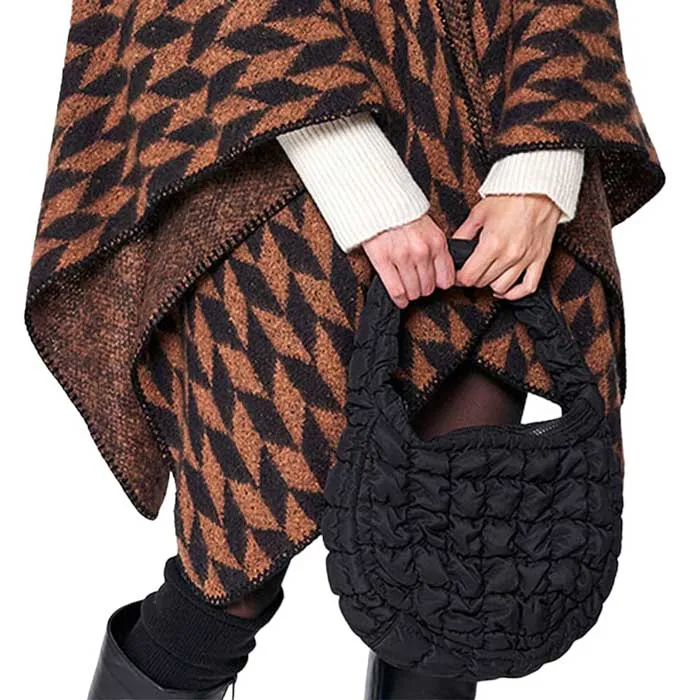 Quilted Puffer Tote Shoulder Bag