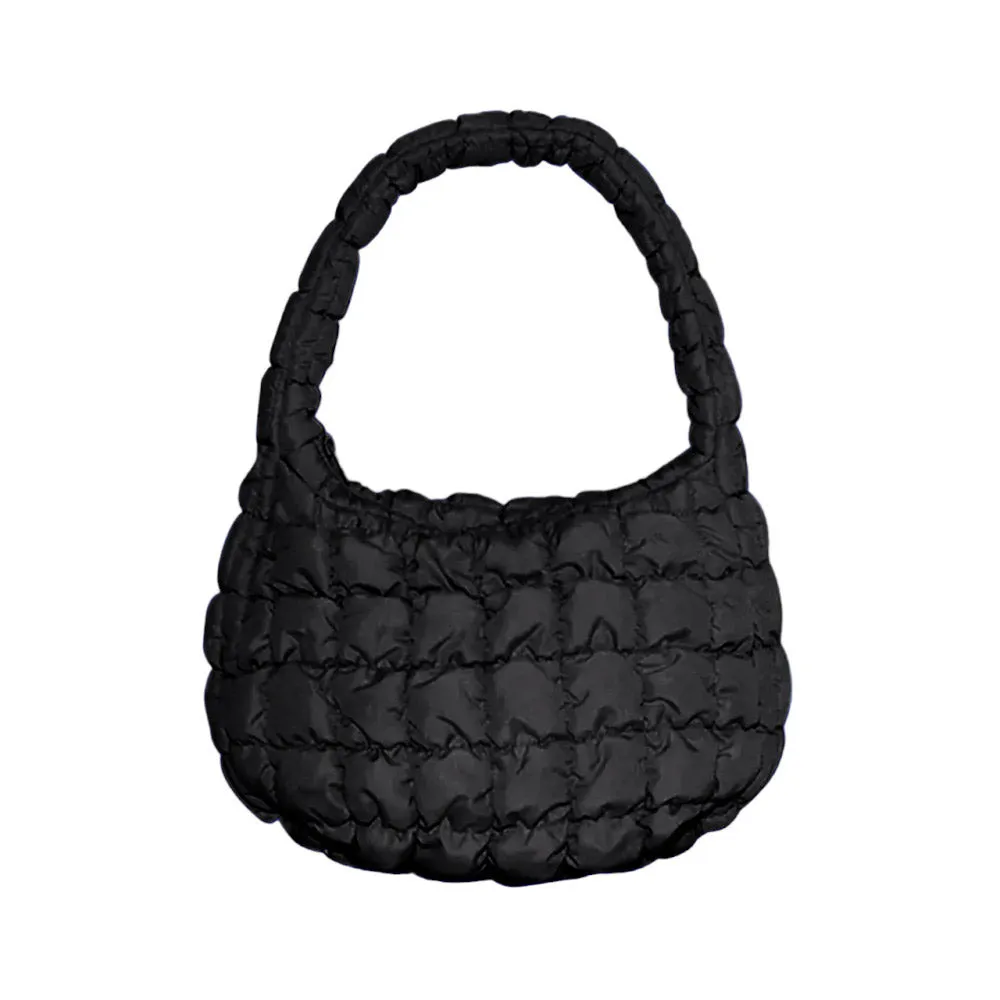Quilted Puffer Tote Shoulder Bag