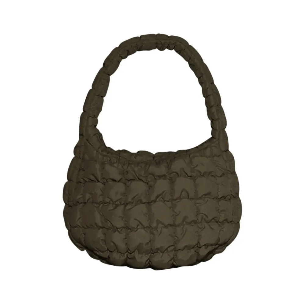 Quilted Puffer Tote Shoulder Bag