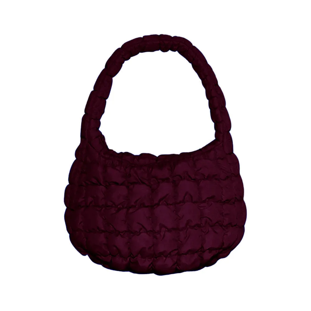 Quilted Puffer Tote Shoulder Bag