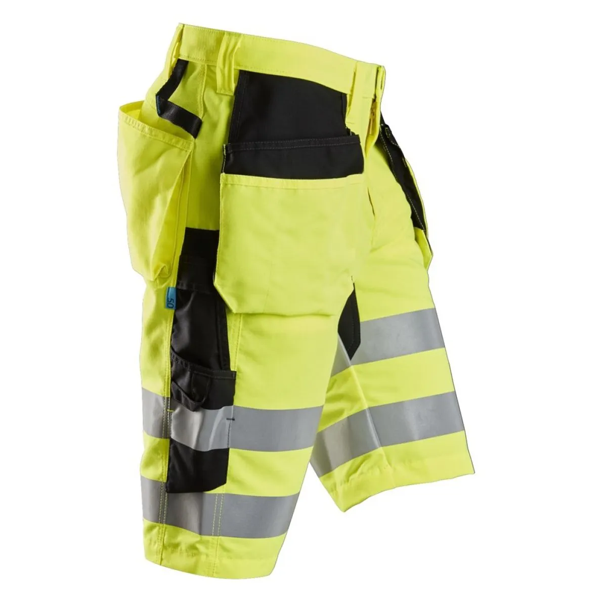 Snickers&#x20;6131&#x20;LiteWork,&#x20;High-Vis&#x20;Shorts&#x2B;&#x20;Holster&#x20;Pockets,&#x20;Class&#x20;1&#x20;-&#x20;High&#x20;Vis&#x20;Orange&#x2F;Black