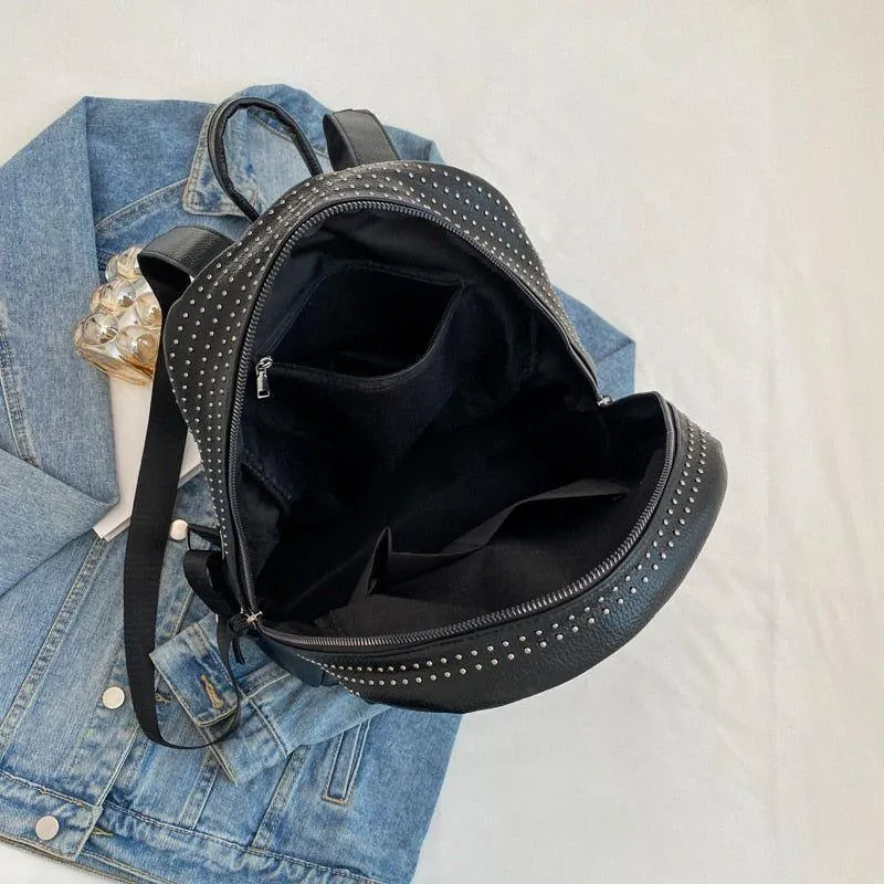 Soft Leather School Bags - Teenager Cool Backpack WV100