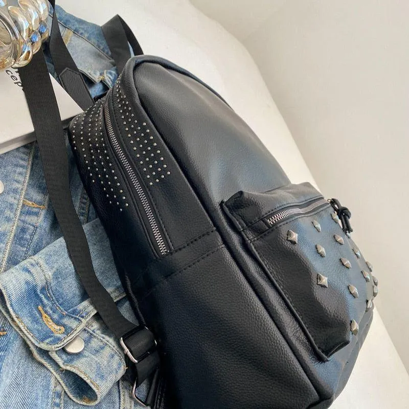 Soft Leather School Bags - Teenager Cool Backpack WV100
