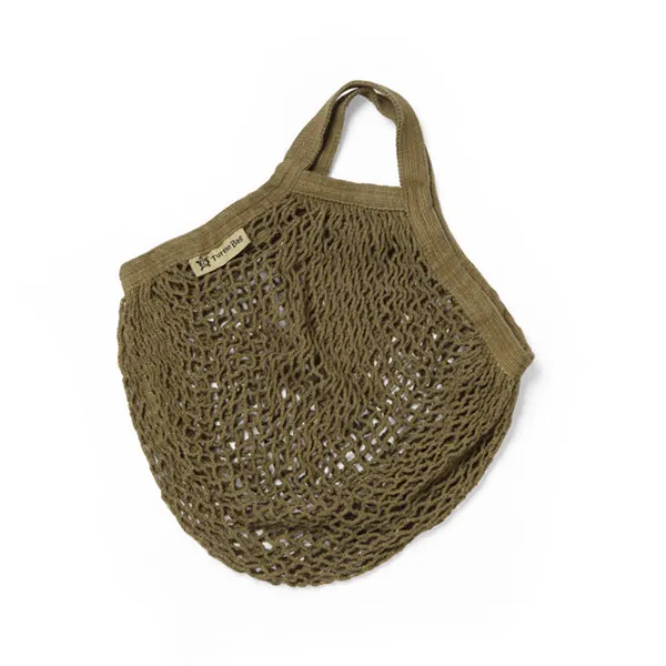 String bag (short handles) - vegetable dyed organic cotton