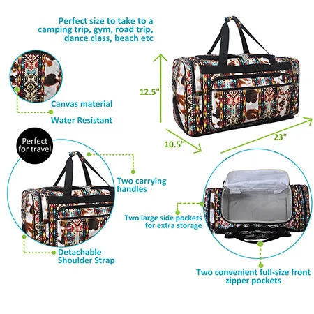 Tribal Cow NGIL Canvas 23 Duffle Bag