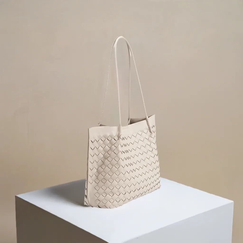 Victoria Bone Medium Recycled Vegan Tote Bag
