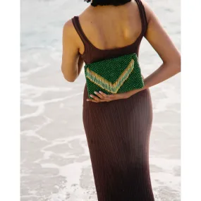 Waterfall Clutch Green