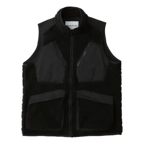 WHITE MOUNTAINEERING BOA FLEECE VEST-BLACK